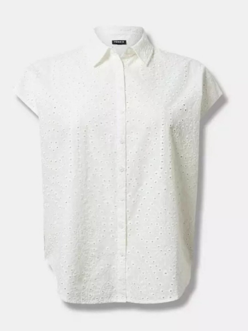 NWT Torrid Eyelet Cotton Voile Dolman Shirt 2